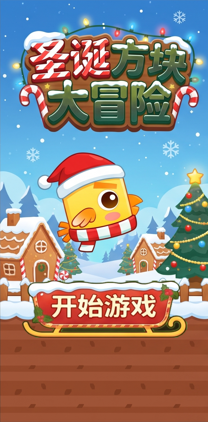 圣诞方块大冒险雪夜奇遇萌鸟闯关圣诞