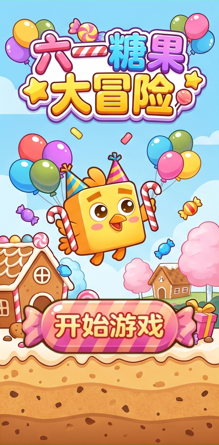 六一糖果大冒险甜蜜糖果世界萌趣小鸡开