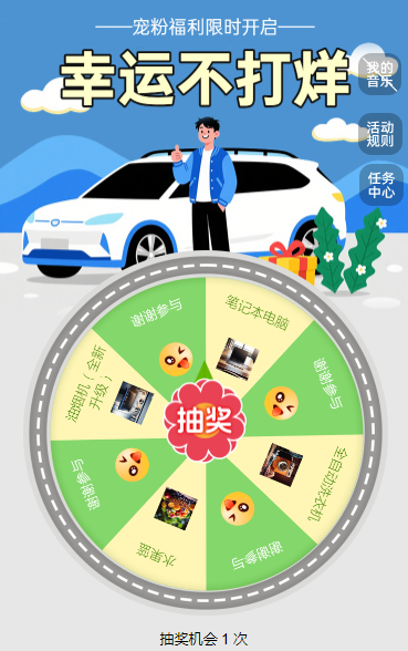 宠粉福利限时开启 抽奖
